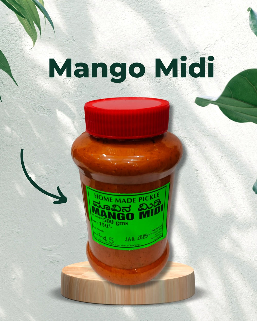 Mango midi Pickle 500 gms - Kudla Kart