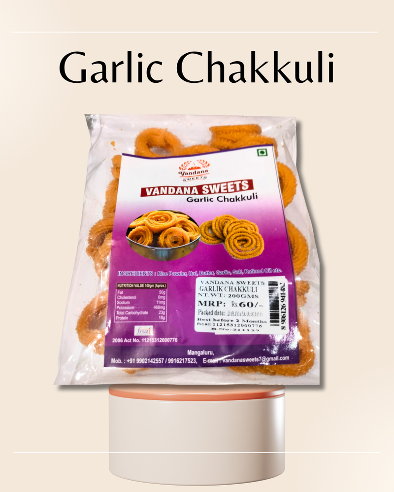 Garlic Chakkuli (Vandana Sweet) 200 gms
